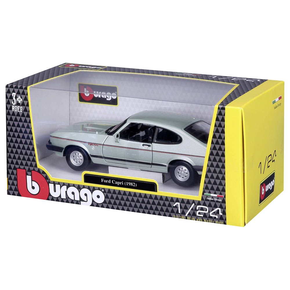 Bburago - 1/24 Ford Capri 1982 Diecast Toy Car - Grey