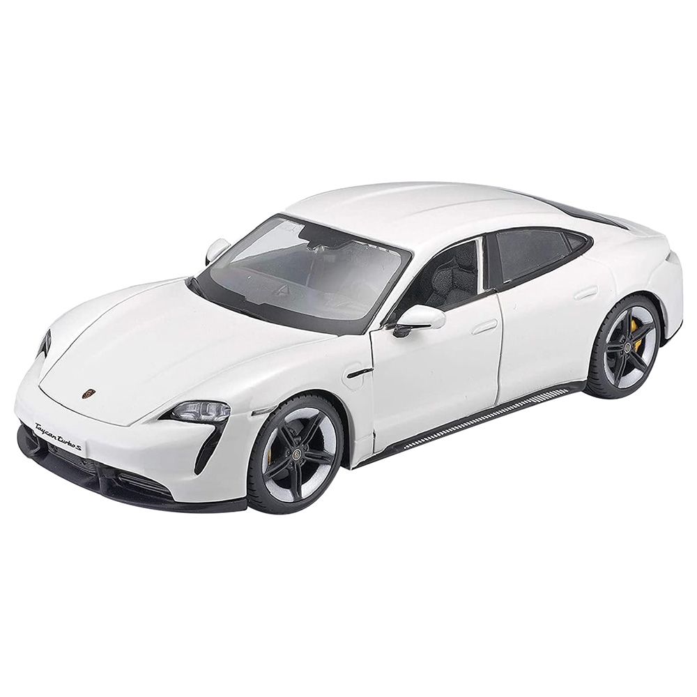 Bburago - 1/24 Porsche Taycan Turbo S Diecast Toy Car - White