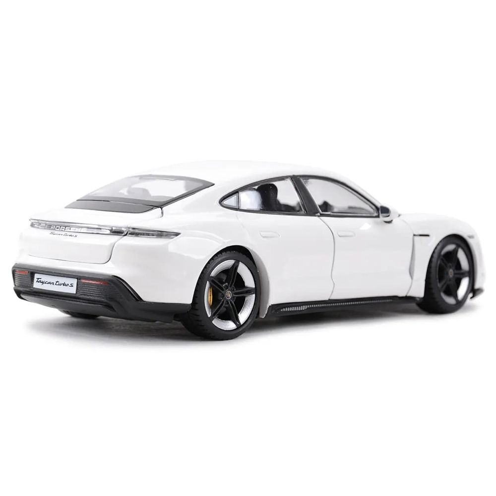 Bburago - 1/24 Porsche Taycan Turbo S Diecast Toy Car - White