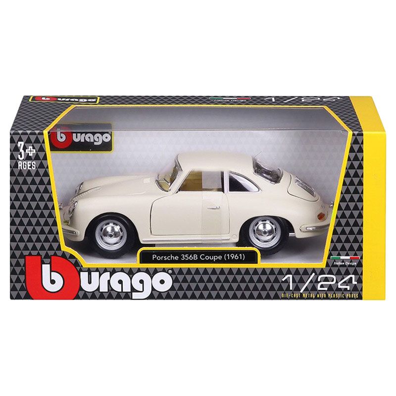 Bburago - 1/24 Porsche 356B Coupe 1961 Diecast Toy Car - Cement