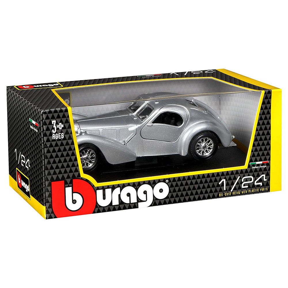 Bburago - Bugatti Atlantic Die-Cast Model Car - Silver