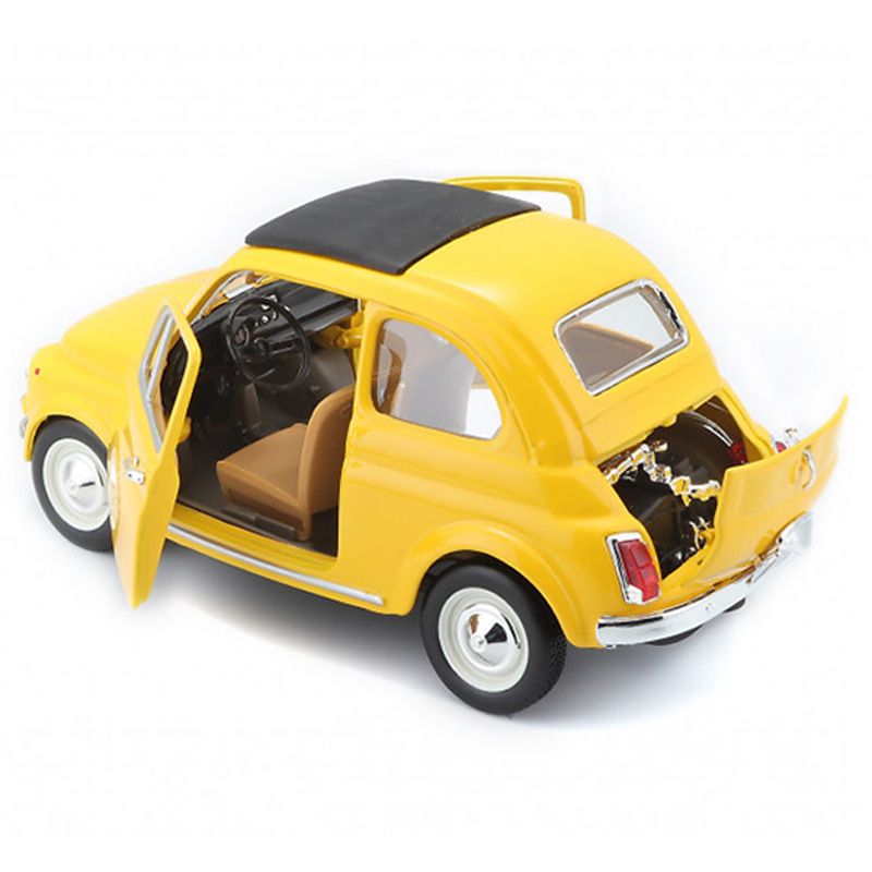 Bburago - 1/24 Fiat 500F Diecast Toy Car - Yellow