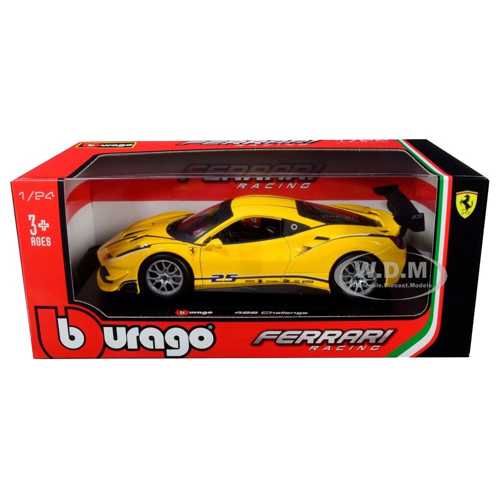 Bburago - Ferrari 488 Challenge Die-Cast Model Car - Yellow