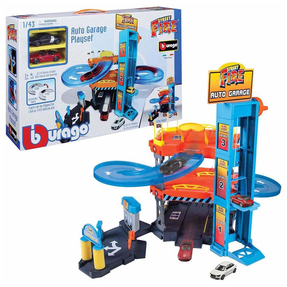 Bburago - 1/43 Collezione Auto Garage Playset w/ 2 Cars