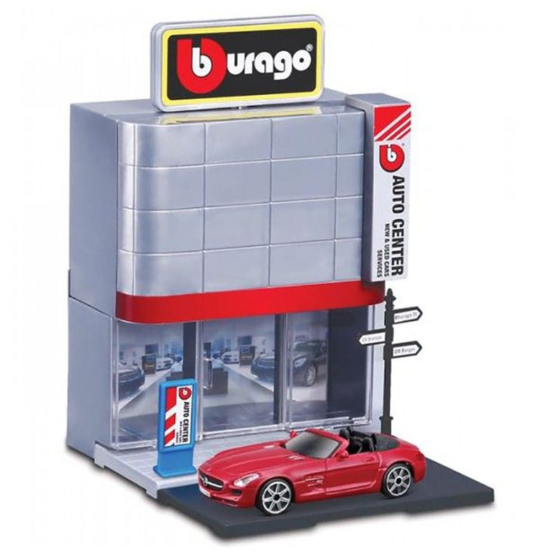 Bburago - 1/43 Street Fire City Car Dealer Playset w/ Car