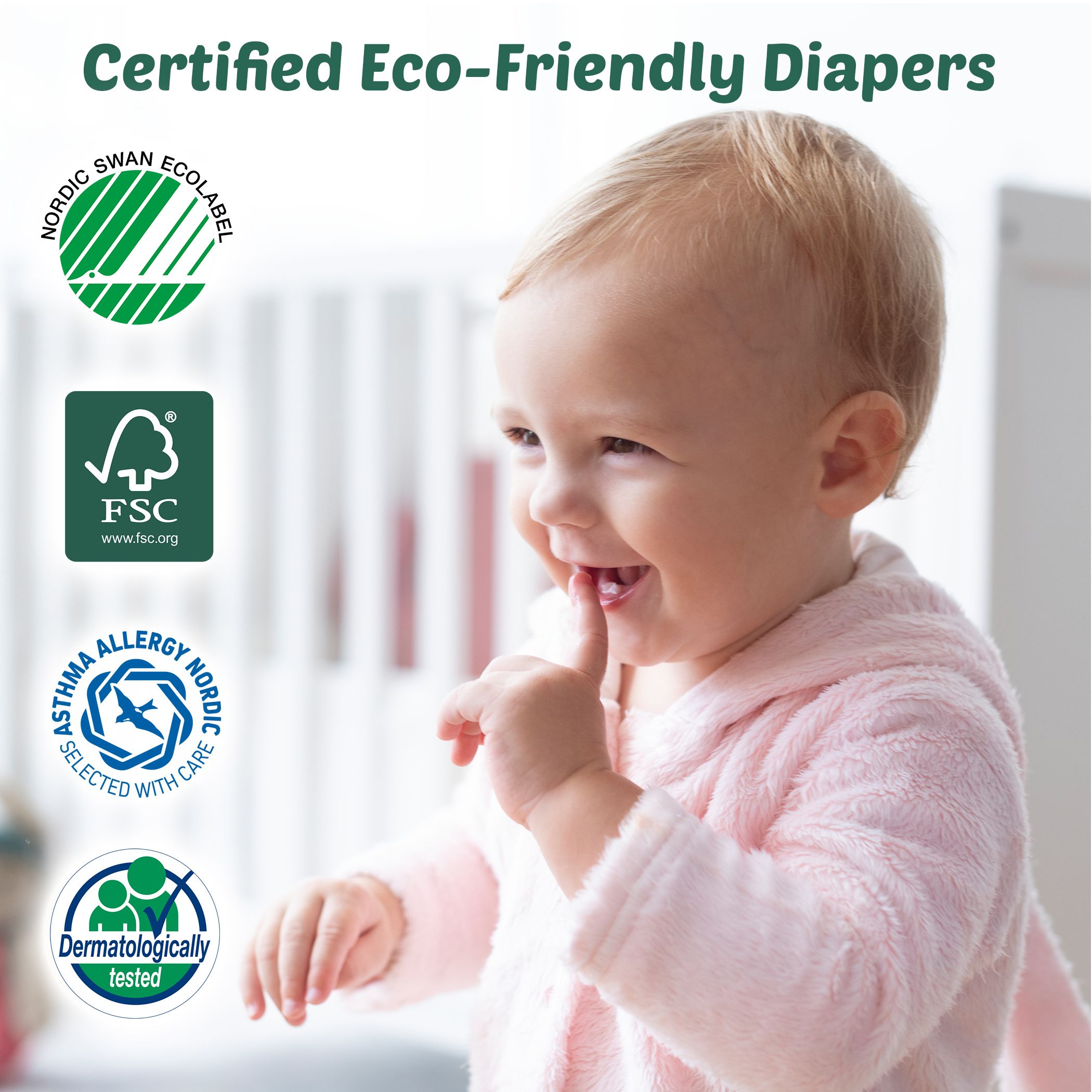 Bambo Nature - Eco Friendly Diapers, Size 2, 3-6kg - 32 Diapers