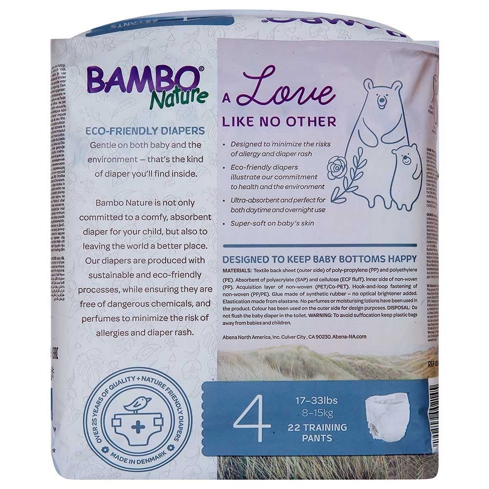 Bambo Nature - Eco-Friendly Diaper Pants, Size 4, 7-14kg 22 Count