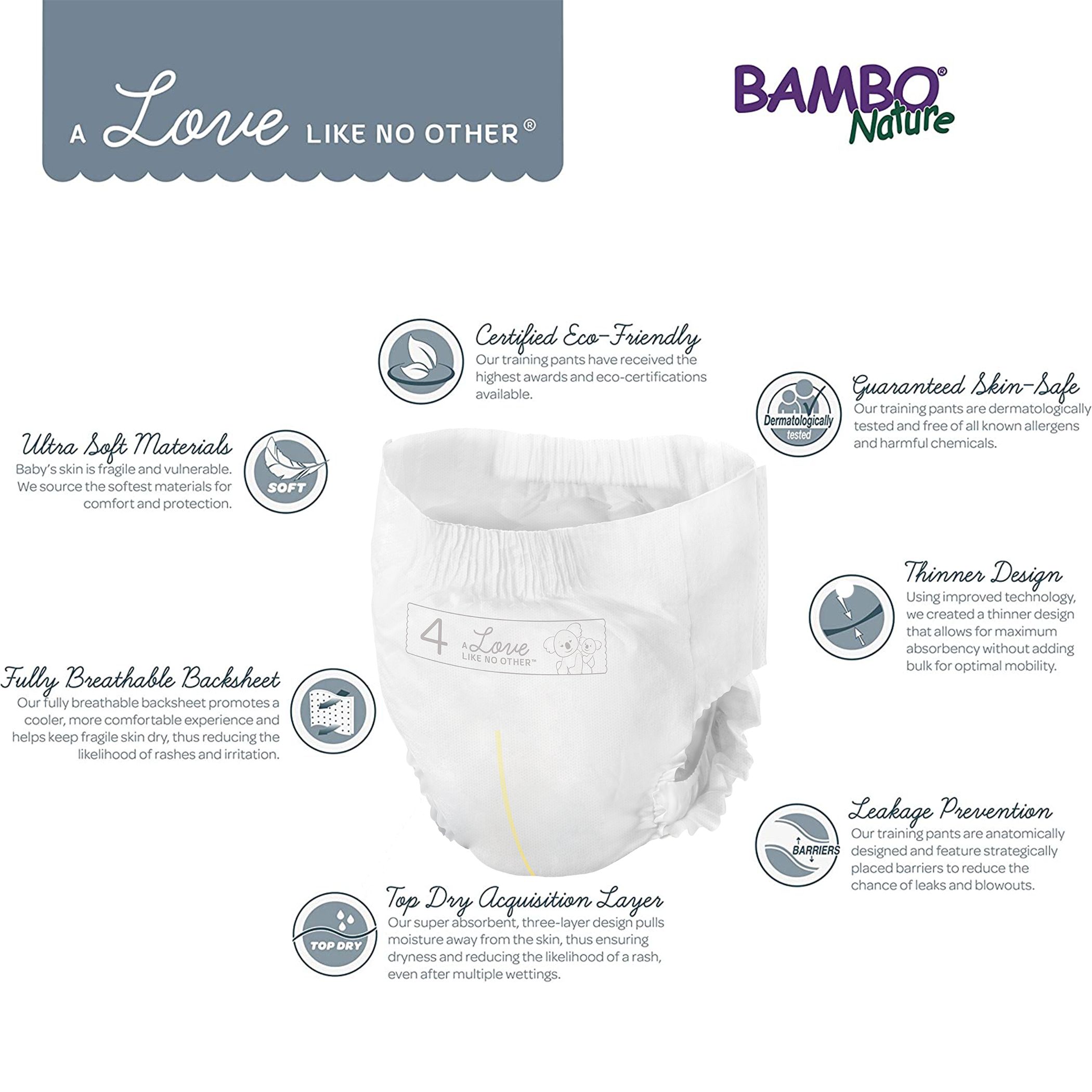 Bambo Nature - Eco-Friendly Diaper Pants, Size 4, 7-14kg 22 Count