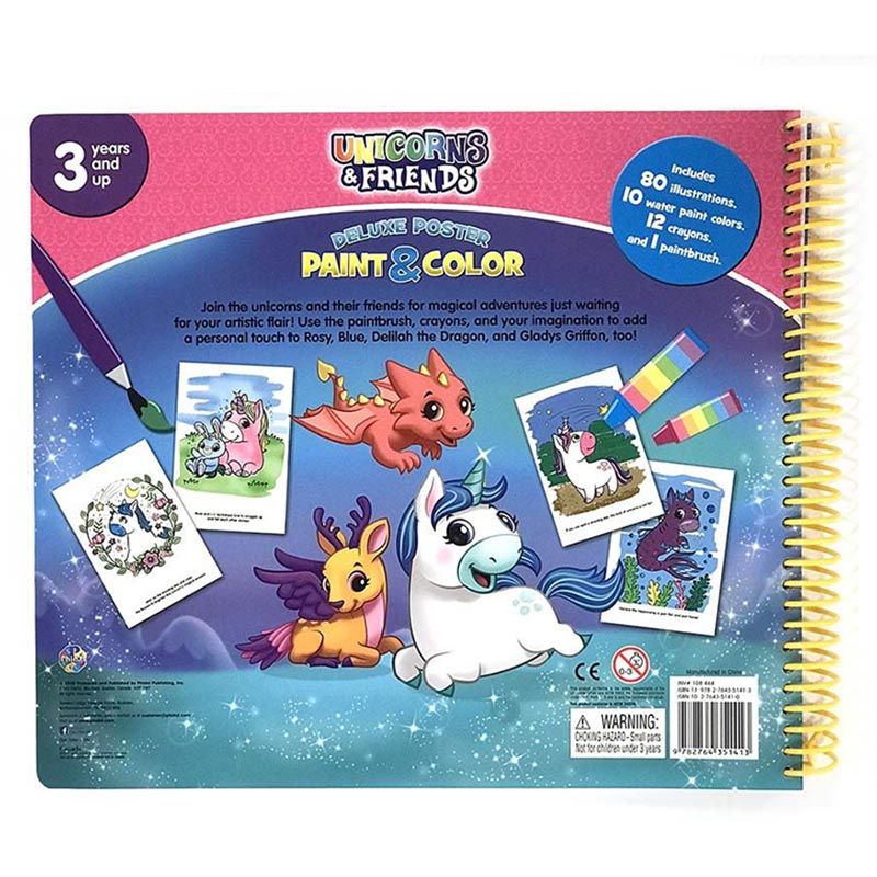 كتاب تلوين Unicorns Deluxe Poster Paint Color