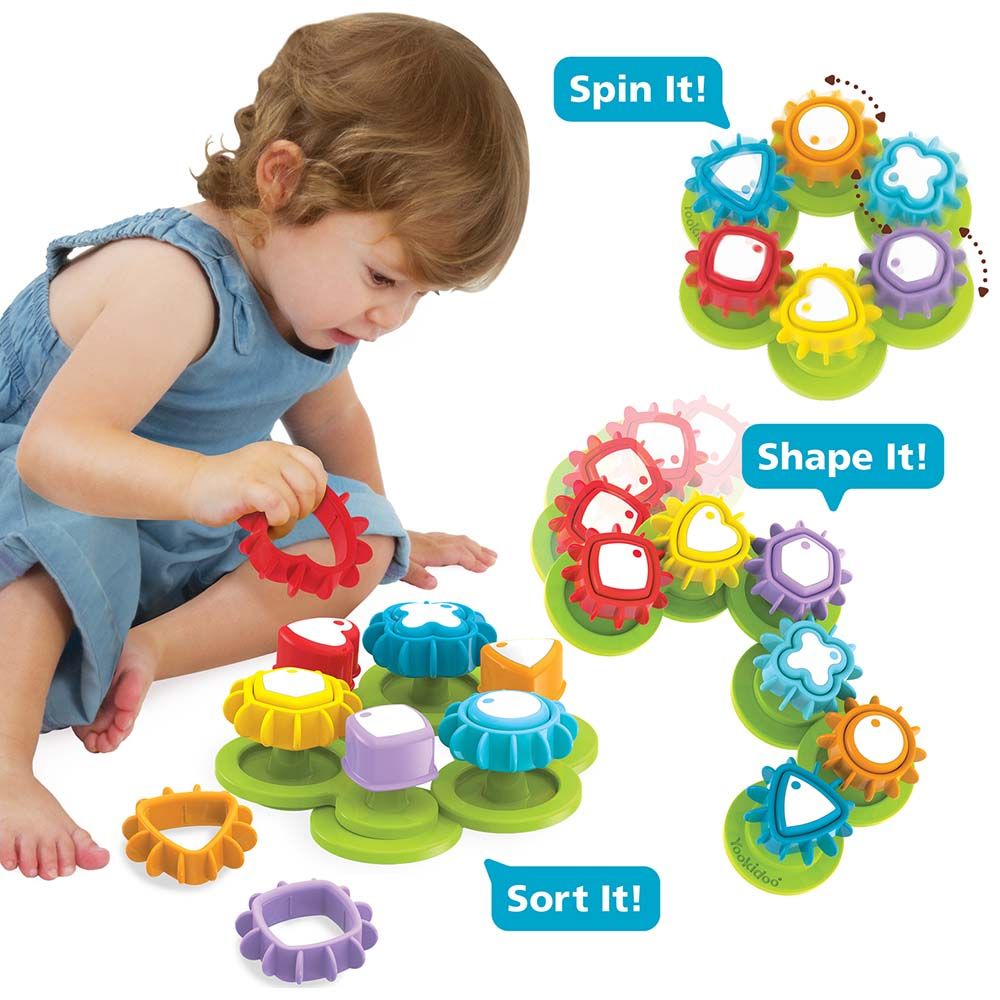 Yookidoo - Shape N Spin Gear Sorter Kids Activity Toy