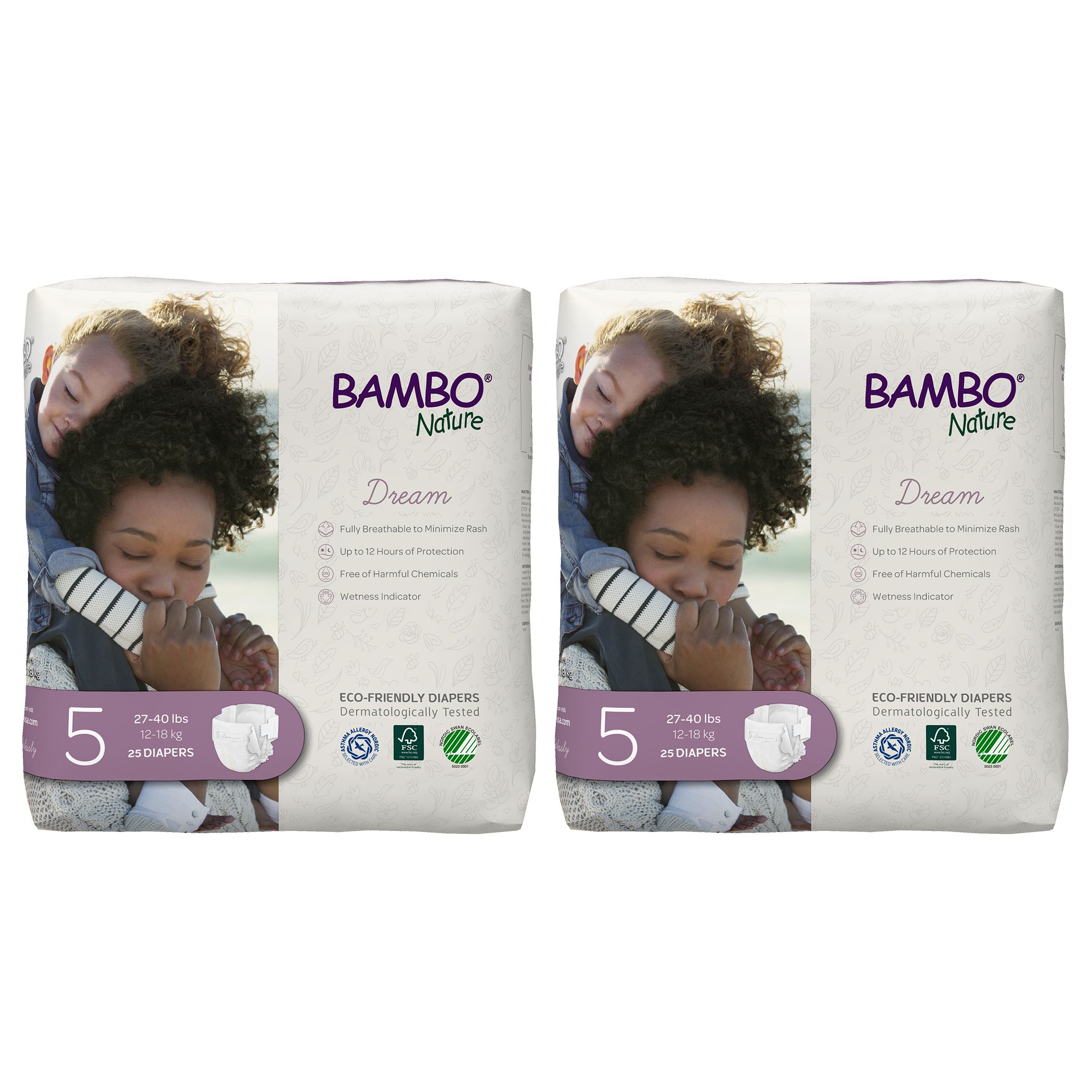 Bambo Nature - Eco-Friendly Diapers, Size 5, 12-18kg 50pcs - Value Pack