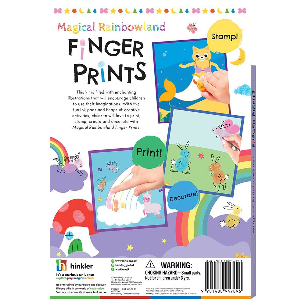 Hinkler - Magical Rainbow Land Finger Prints