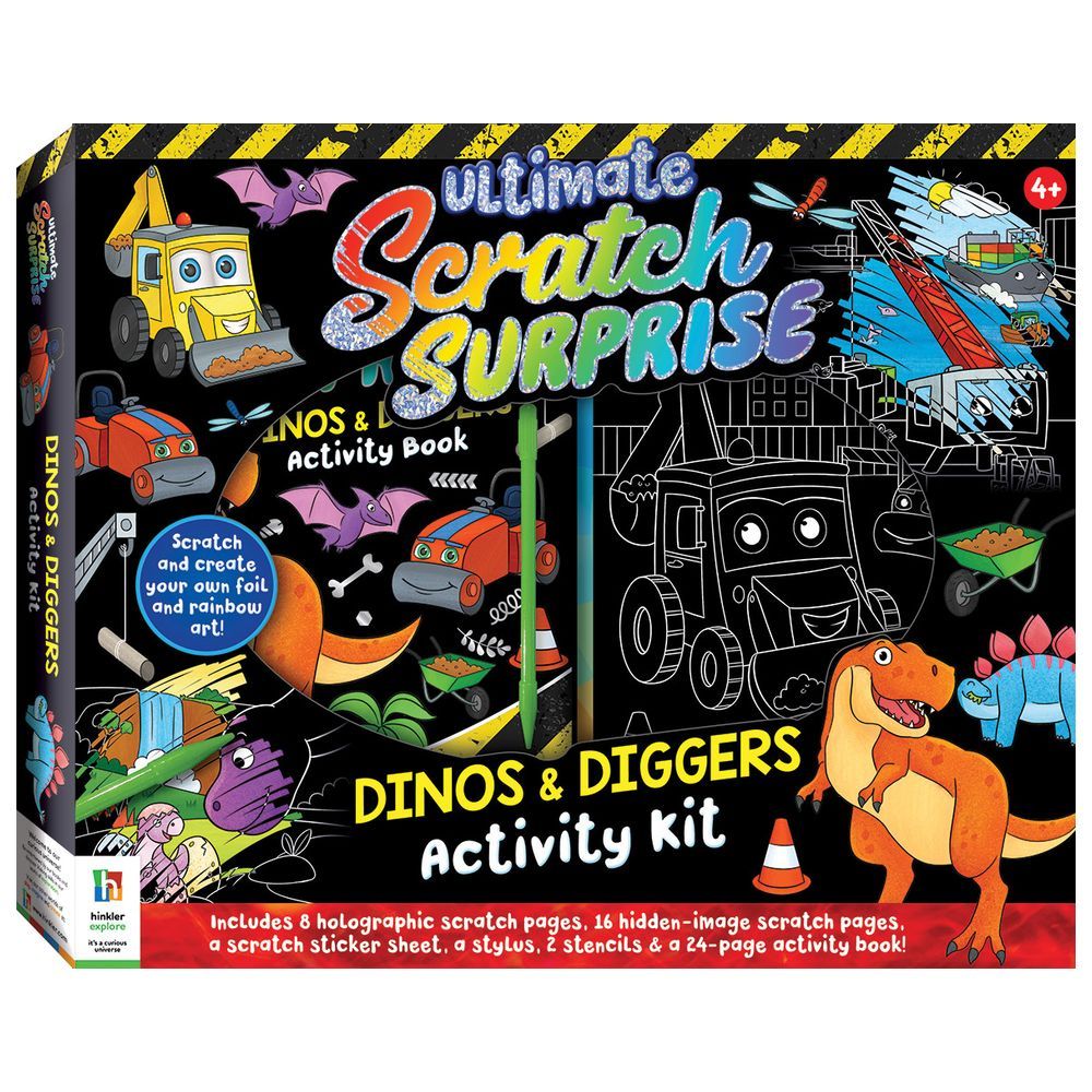 كتاب الأنشطة Ultimate Scratch Surprise Dinos & Diggers Activity Kit