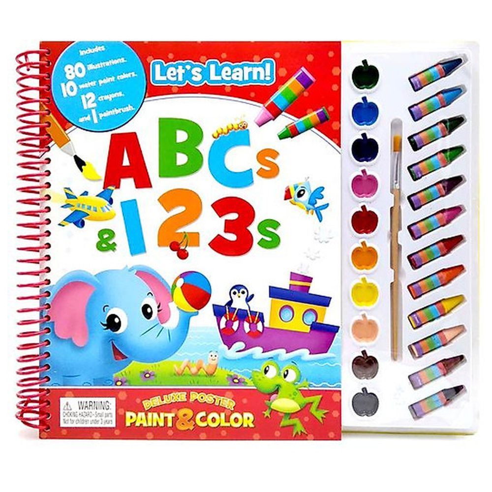 كتاب أنشطة Let's Learn ABC/123 Deluxe Poster Paint & Color