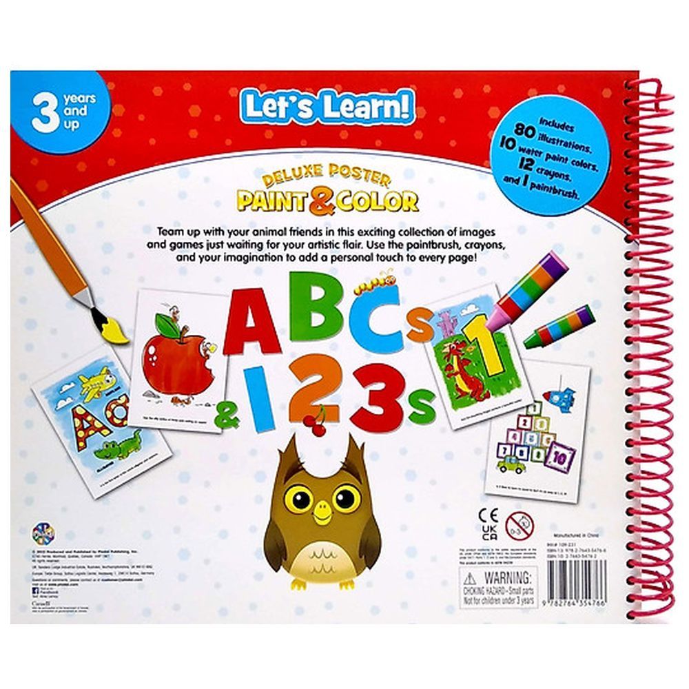 كتاب أنشطة Let's Learn ABC/123 Deluxe Poster Paint & Color