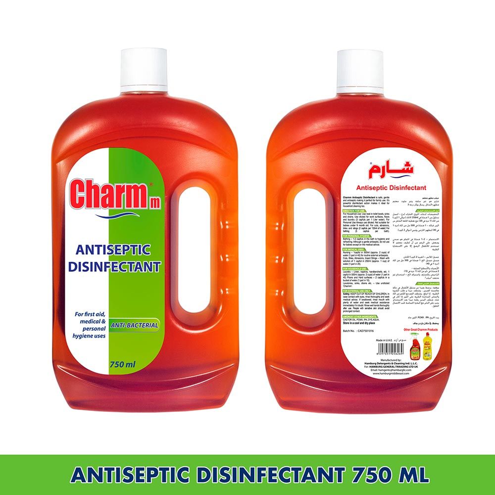 Charmm - Antiseptic Disinfectant 750ml+500ml (Offer Pack)