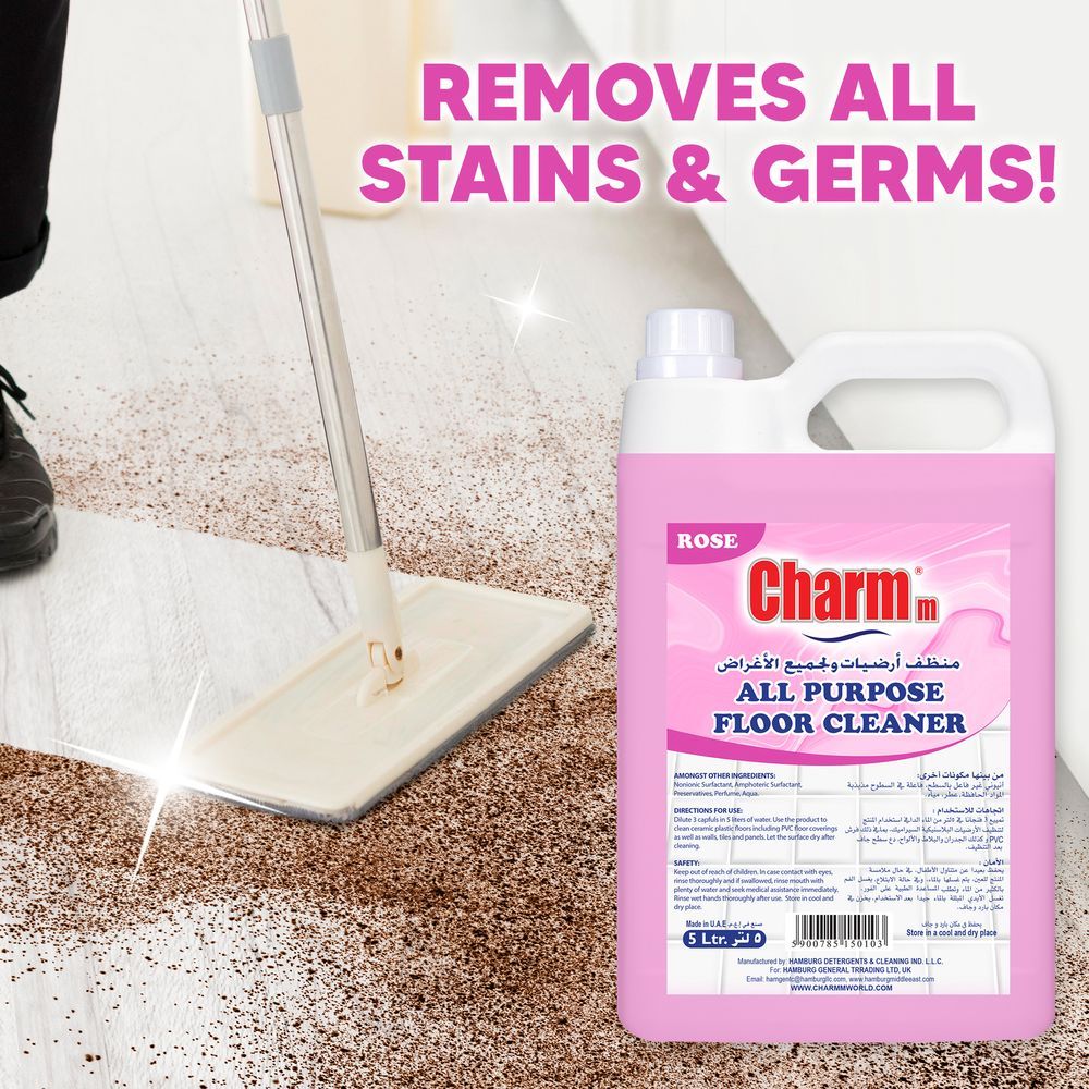 Charmm - Pine Disinfectant 4L+ Charmm Floor Cleaner Rose 5L