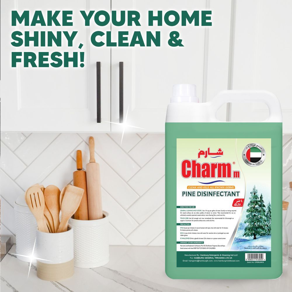 Charmm - Pine Disinfectant 4L+ Charmm Floor Cleaner Rose 5L