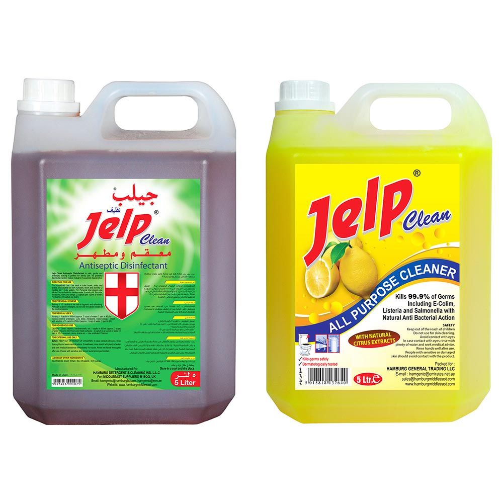 Jelp - All-Purpose Cleaner 5L + Antiseptic Disinfectant 5L