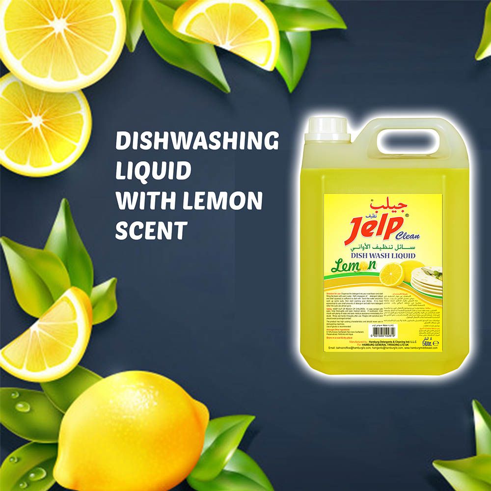 Jelp Clean - Dish Washing Liquid Lemon 5L