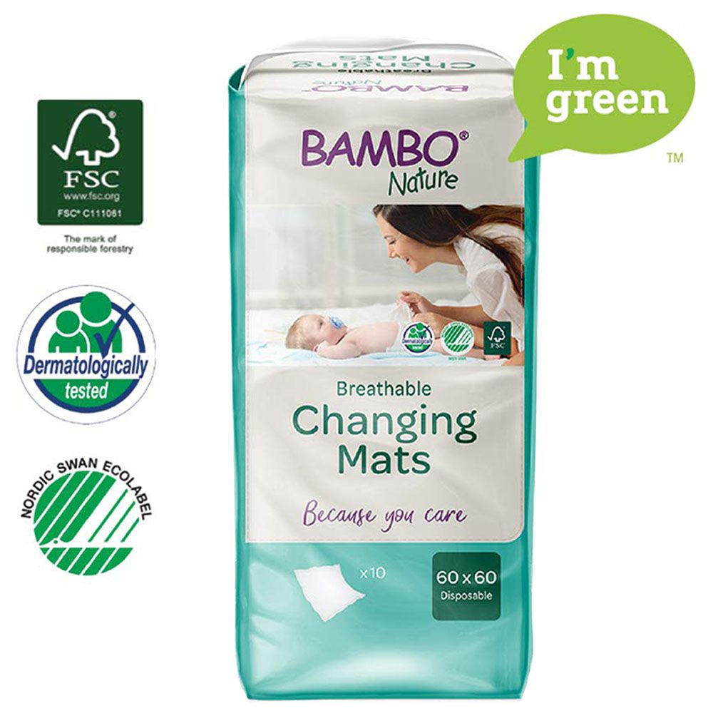 Bambo Nature - Eco-Friendly Changing Mats 10pcs