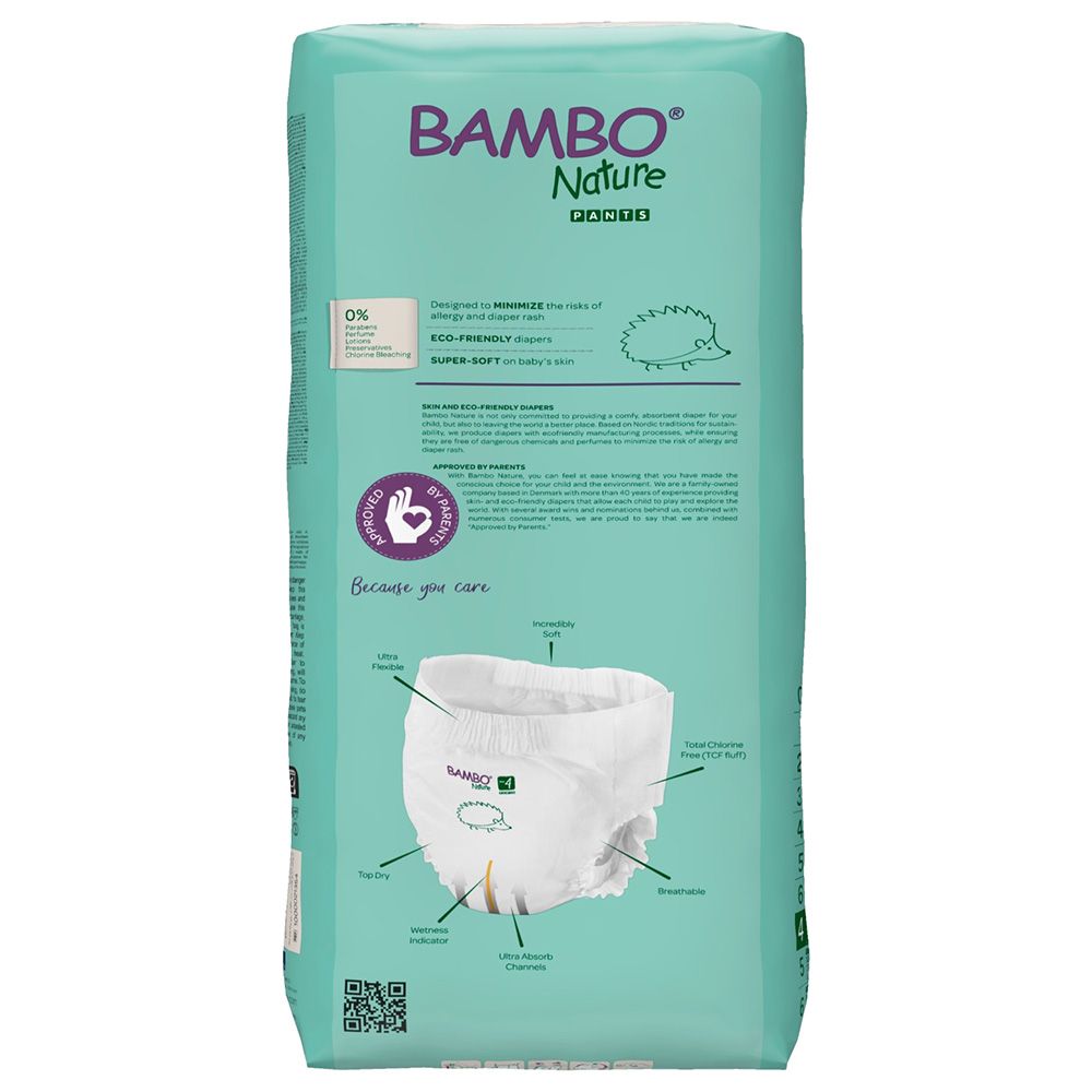 Bambo Nature - Eco-Friendly Diaper Pants - Size 4, 7-18Kg - 40pcs