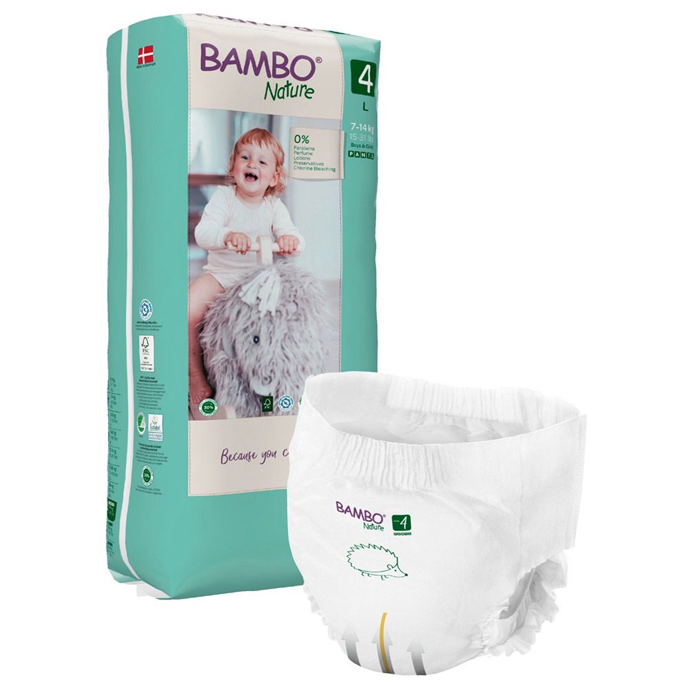 Bambo Nature - Eco-Friendly Diaper Pants - Size 4, 7-18Kg - 40pcs