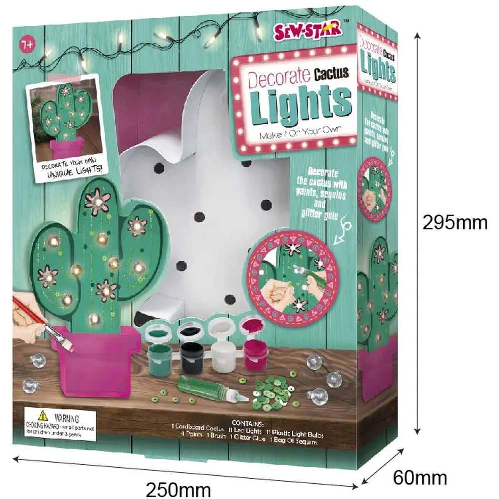 Sew Star - Decorate Your Own String Lights Cactus LED Kit