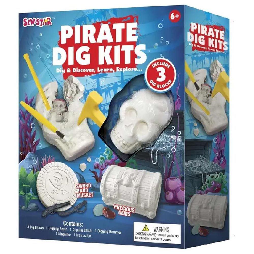 Sew Star - Dig & Discover, Learn & Explore Pirate Dig Kit