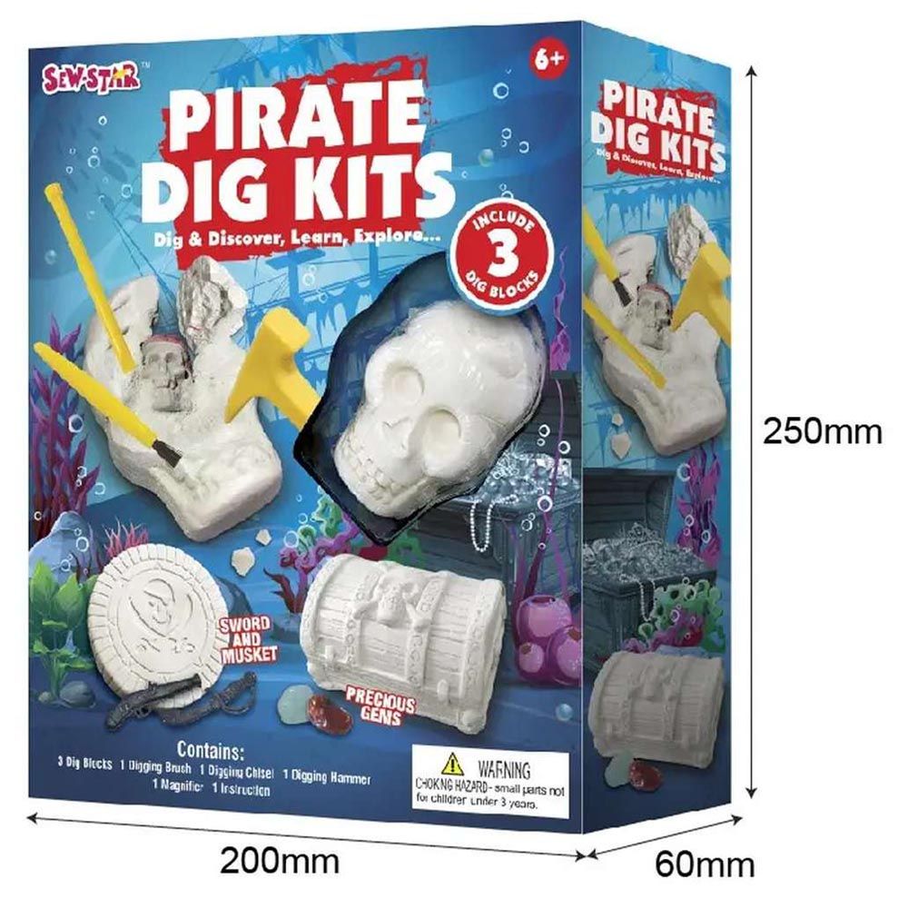 Sew Star - Dig & Discover, Learn & Explore Pirate Dig Kit