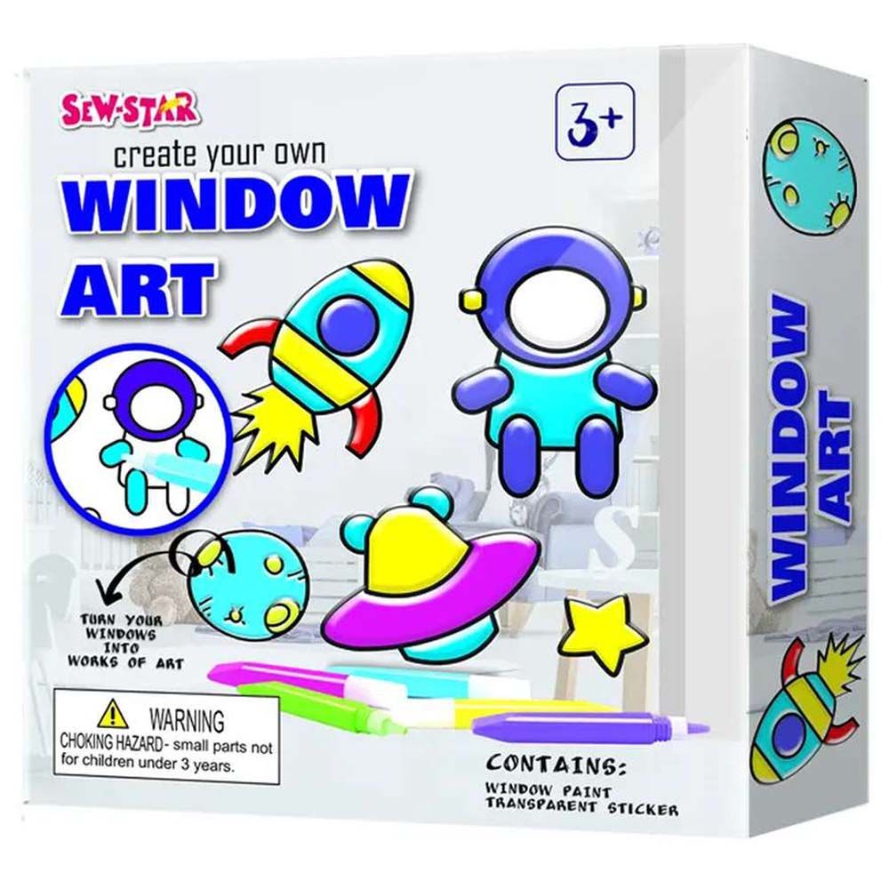 Sew Star - Window Art & Fun Paint Your Rocket & Astronaut DIY Kit