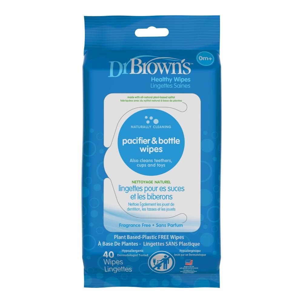 Dr. Brown's - Pacifier & Bottle Wipes, 40-Pack