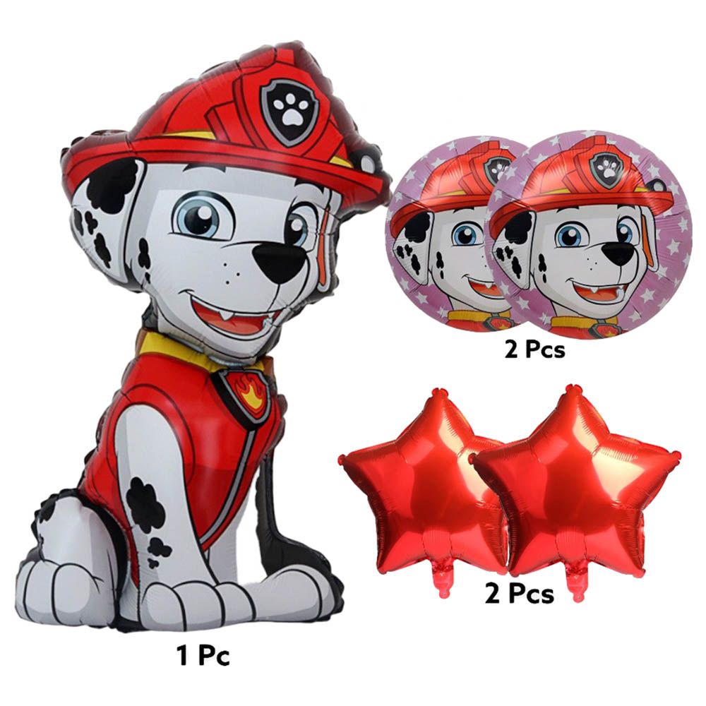 Highland - Marshall Paw Patrol Balloons Birthday Decorations - 5Pcs