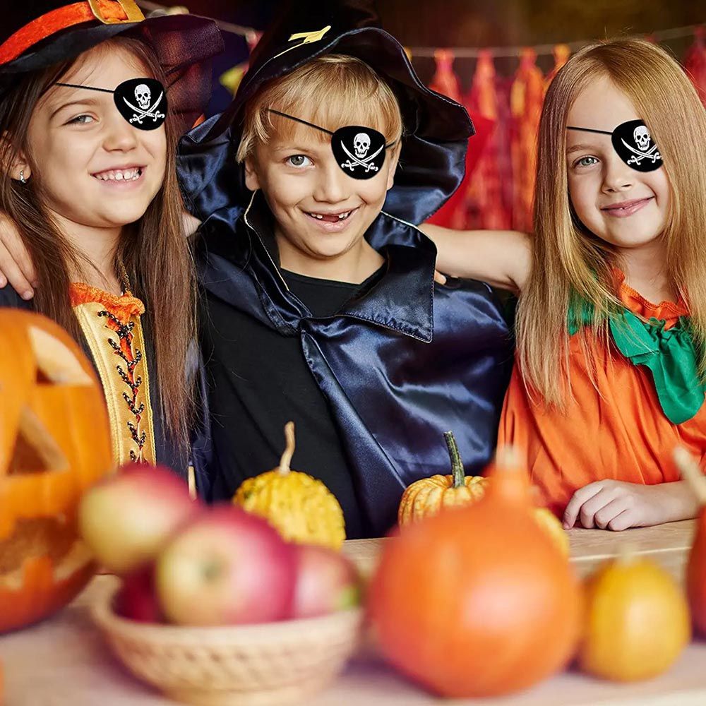 Highland - Pirate Eye Patches Halloween Accessory - Black - 5 pcs