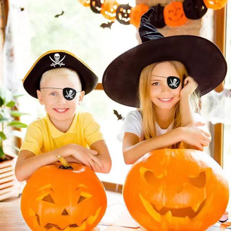 Highland - Pirate Eye Patches Halloween Accessory - Black - 5 pcs