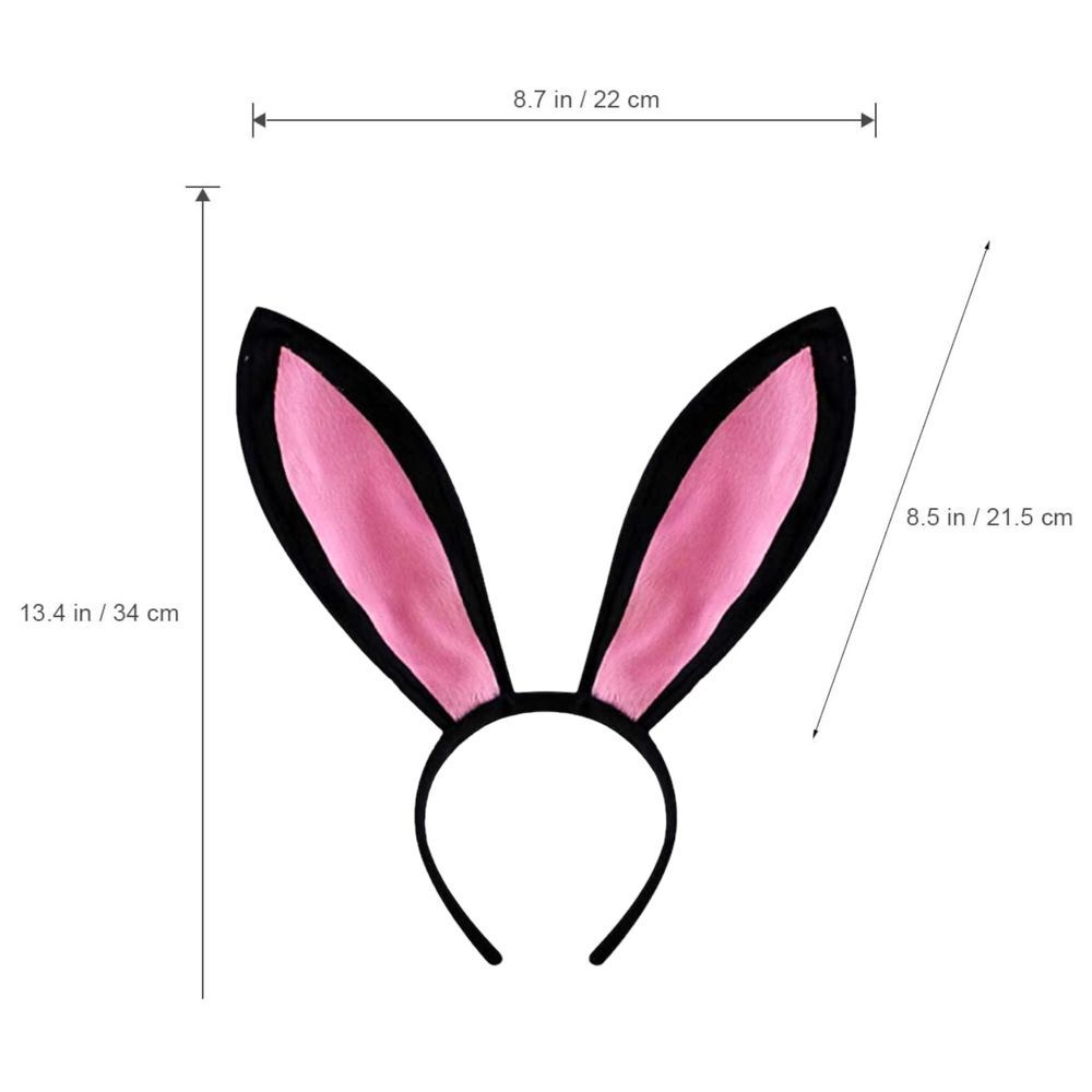 Highland - Rabbit Bunny Easter Hairband - Pink/Black