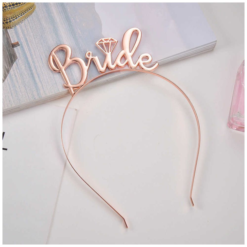 Highland - Rose Gold Bride to be Tiara Headband for Bridal Shower