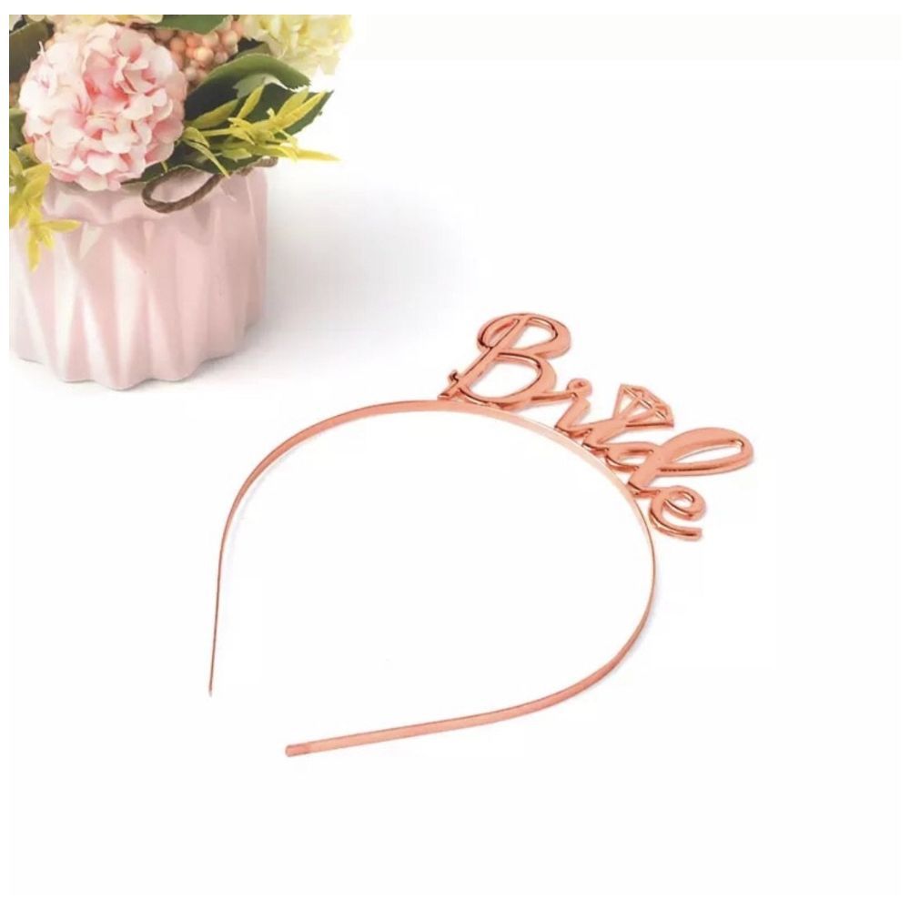 Highland - Rose Gold Bride to be Tiara Headband for Bridal Shower