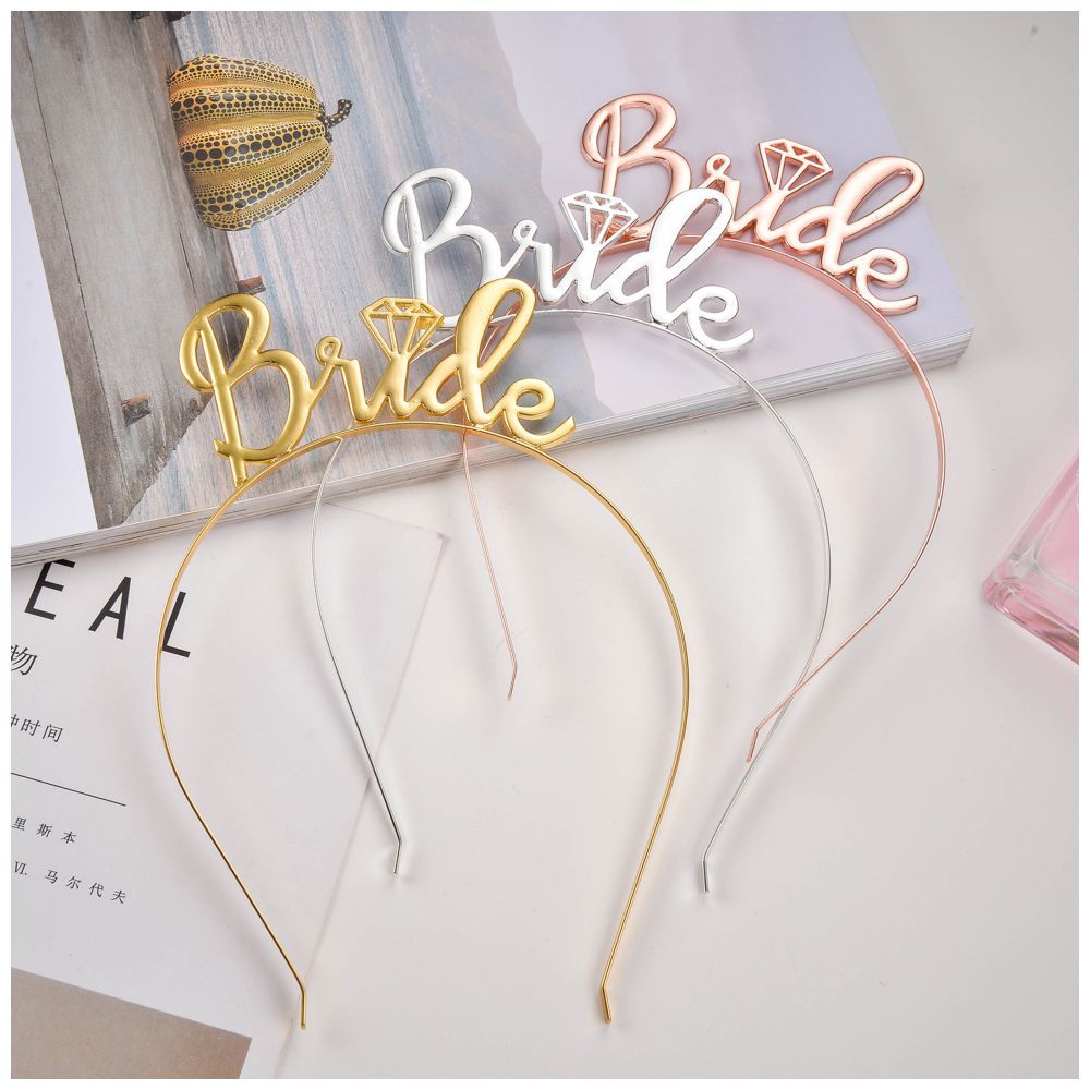 Highland - Gold Bride to be Tiara Headband for Bridal Shower