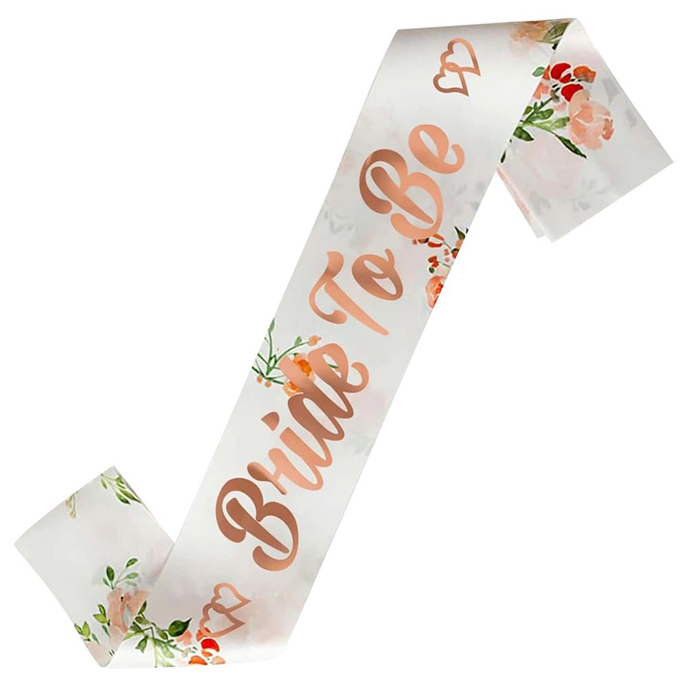 Highland - Floral Printed Bride To Be Sash For Bridal Shower