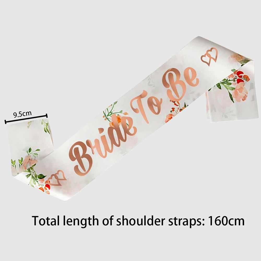 Highland - Floral Printed Bride To Be Sash For Bridal Shower