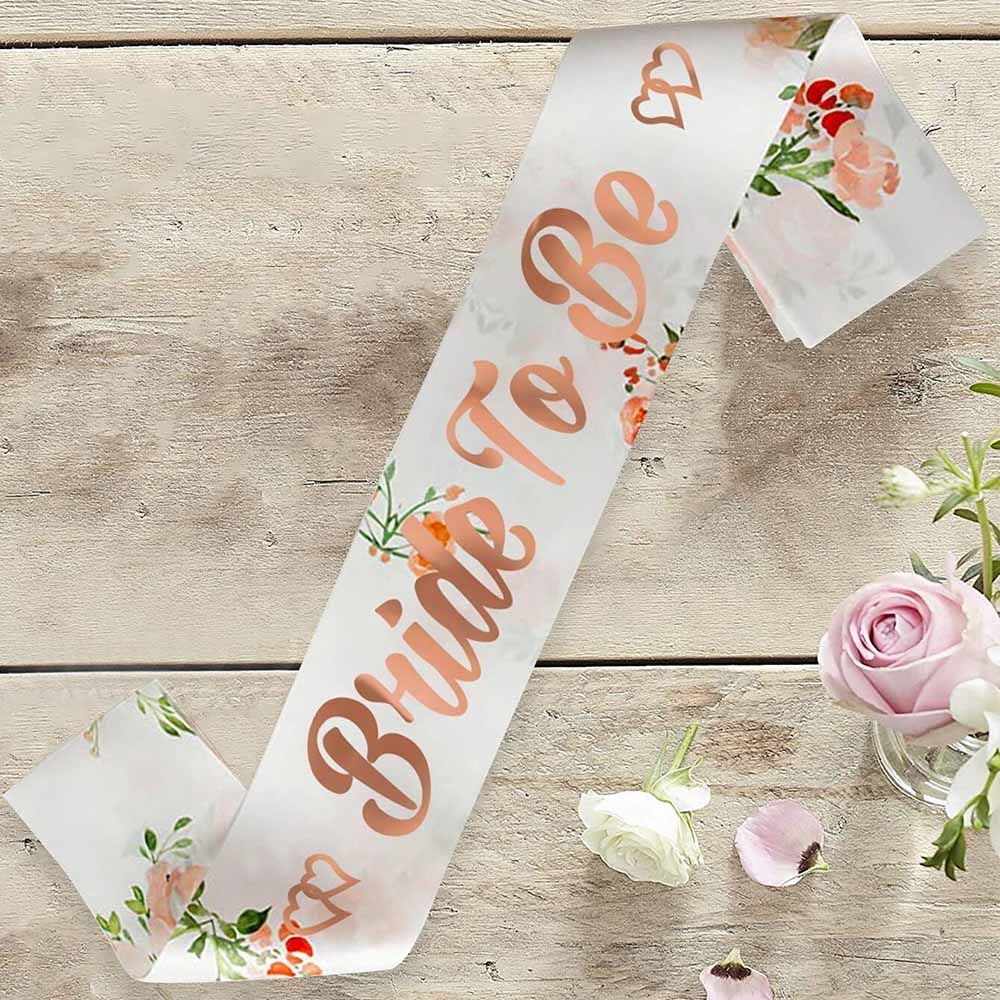 Highland - Floral Printed Bride To Be Sash For Bridal Shower