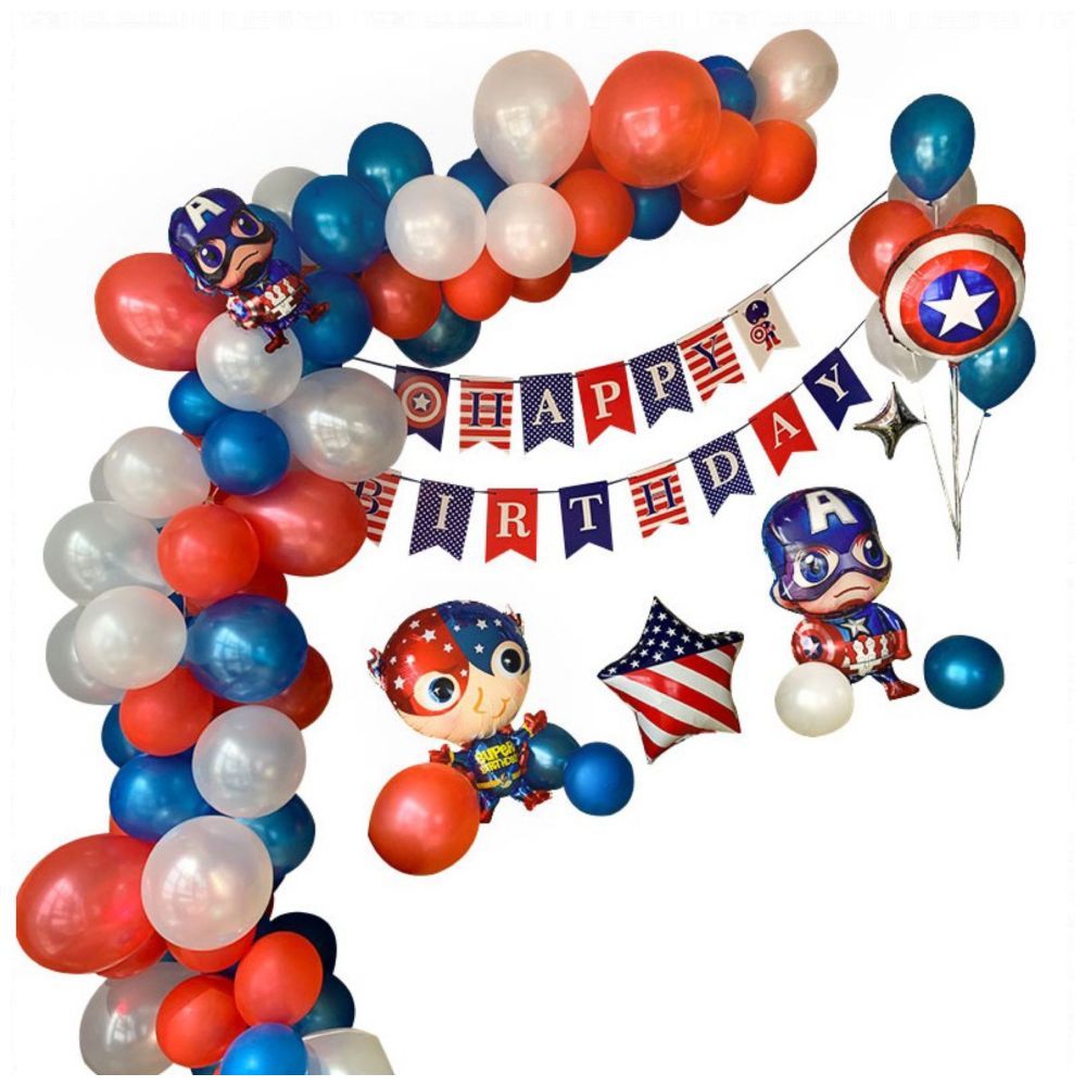 Highland - Captain America Theme Birthday Decoration Set