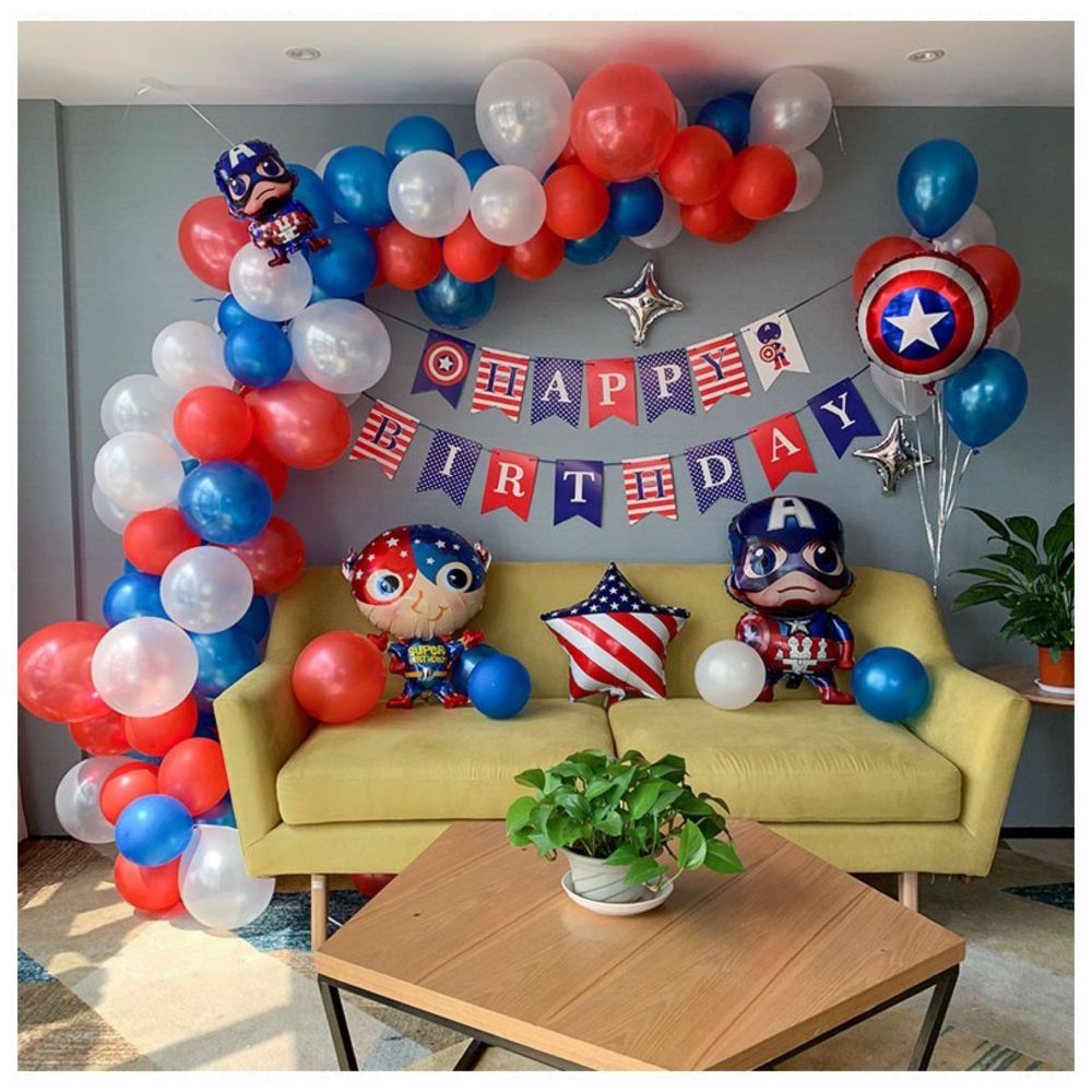 Highland - Captain America Theme Birthday Decoration Set