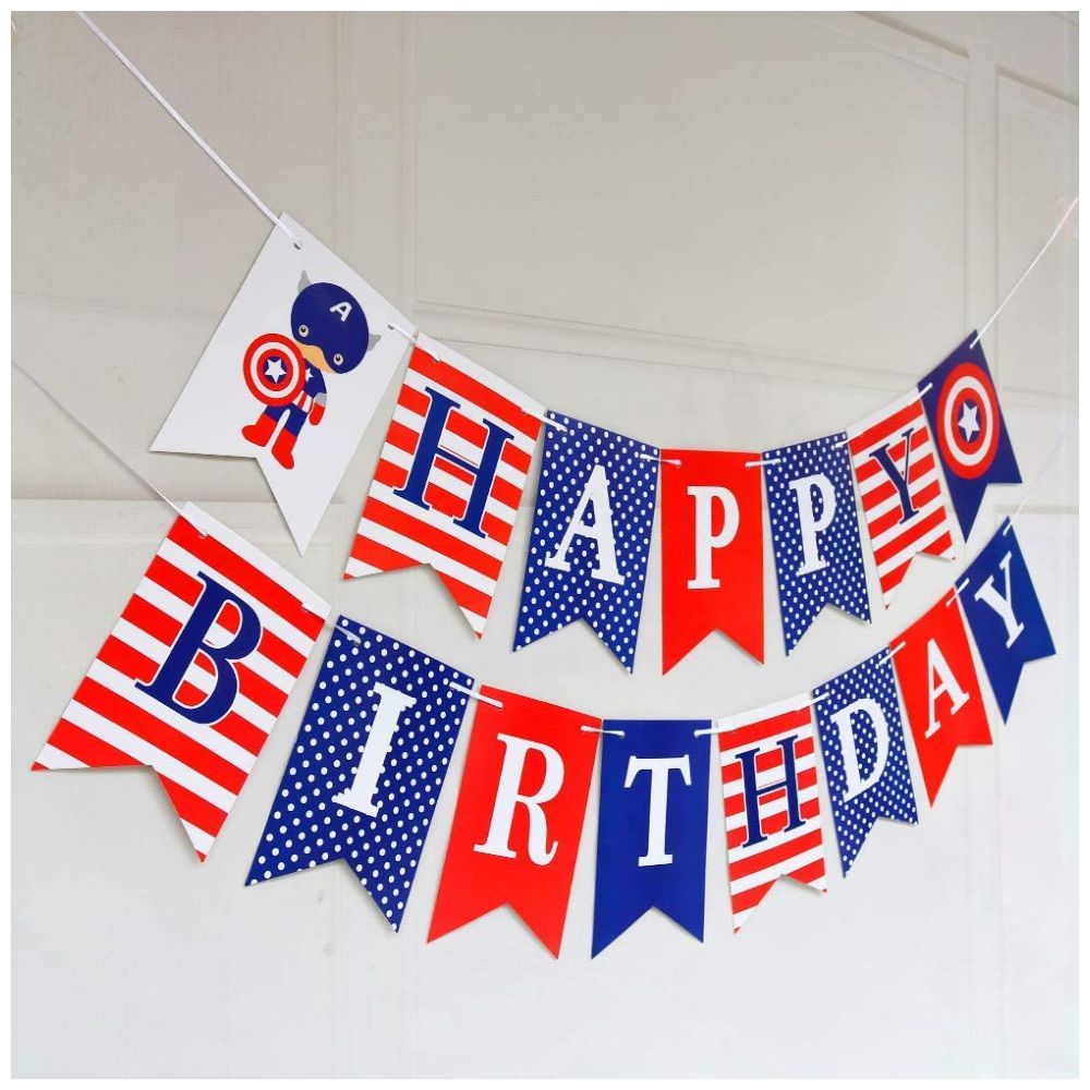 Highland - Captain America Theme Birthday Decoration Set