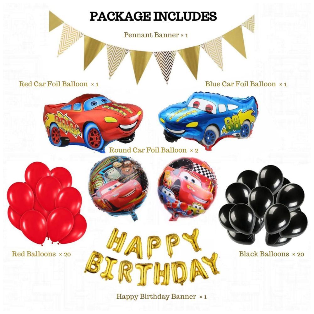 Highland - McQueen Car Birthday Decoration Set