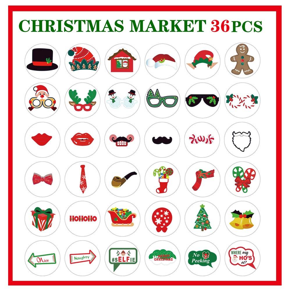 Highland - Christmas Photo Booth Props - 36pc