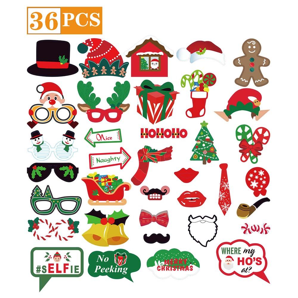 Highland - Christmas Photo Booth Props - 36pc