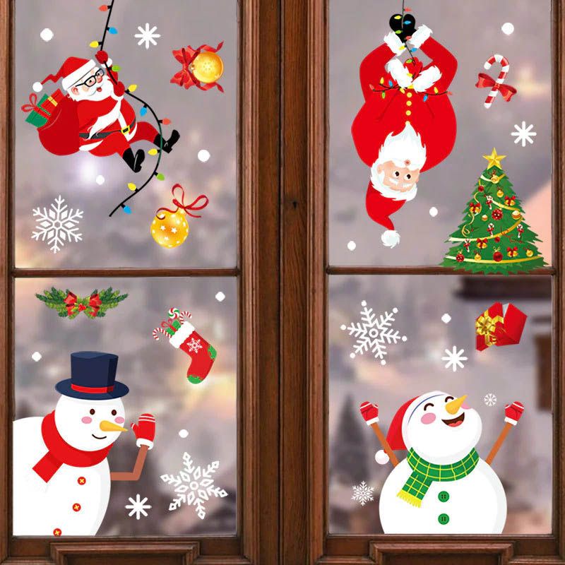 Highland - Christmas Window Decal Sticker Decorations - 10 Sheets