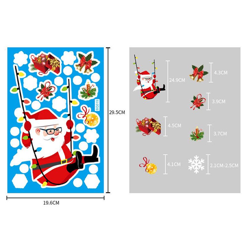 Highland - Christmas Window Decal Sticker Decorations - 10 Sheets